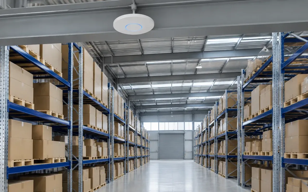 Illustrative warehouse used to discuss wireless coverage