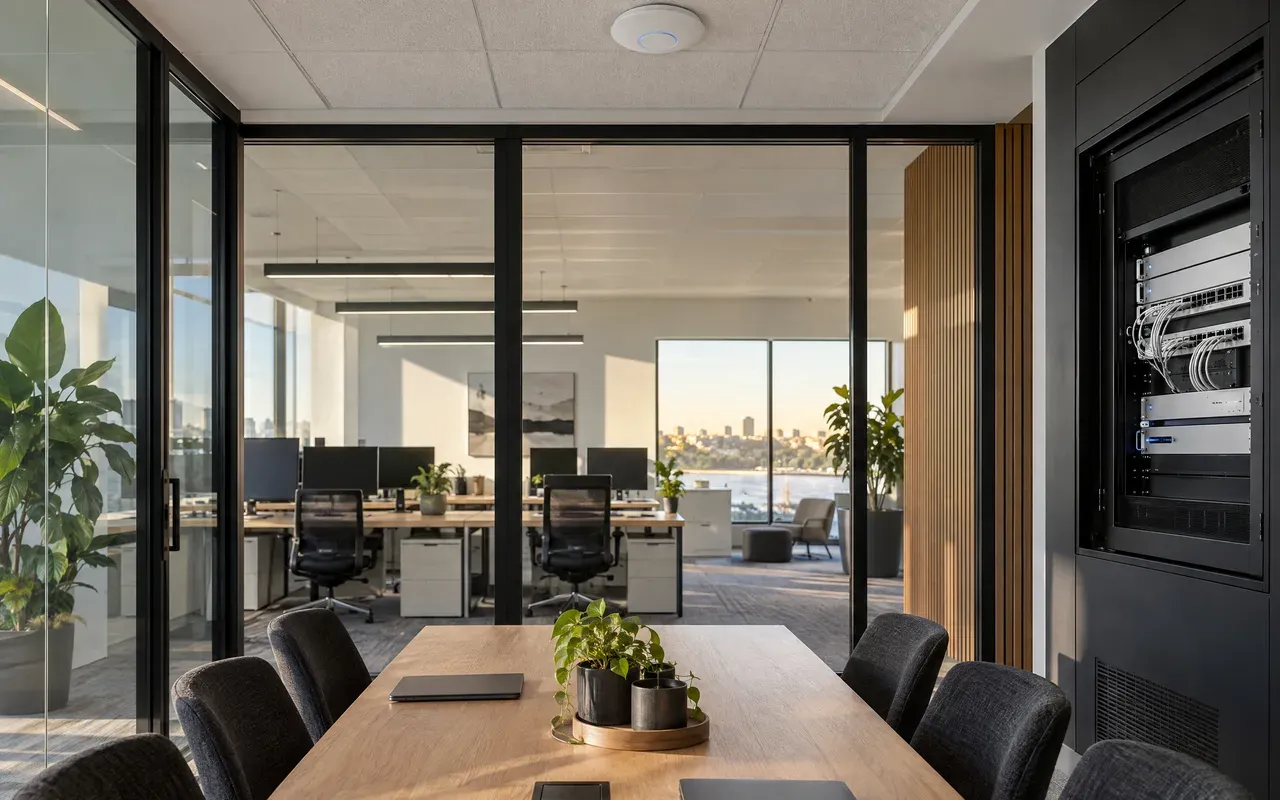 Illustrative office layout for access-point planning